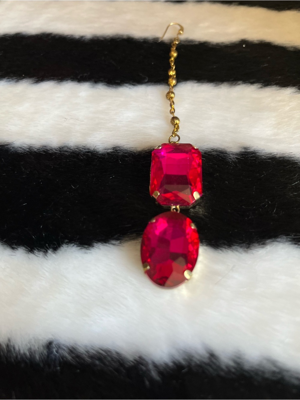 UNIQUE HOT PINK GOLD INDIAN  MAANGTIKA